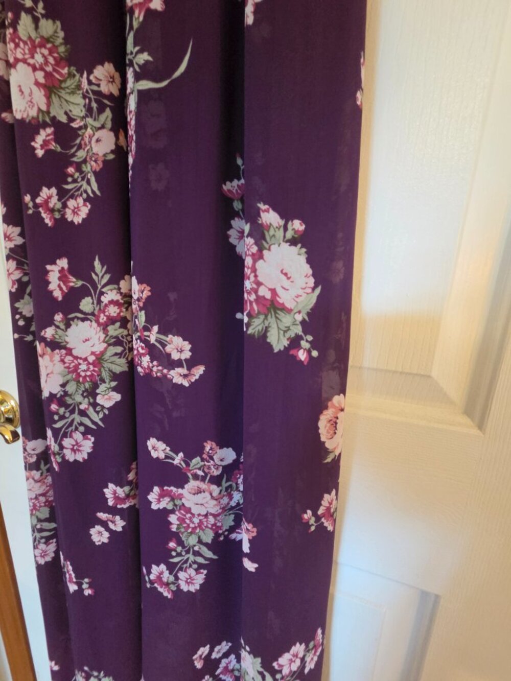 Torrid Purple Floral Maxi-length keyhole dress - Picture 4 of 7